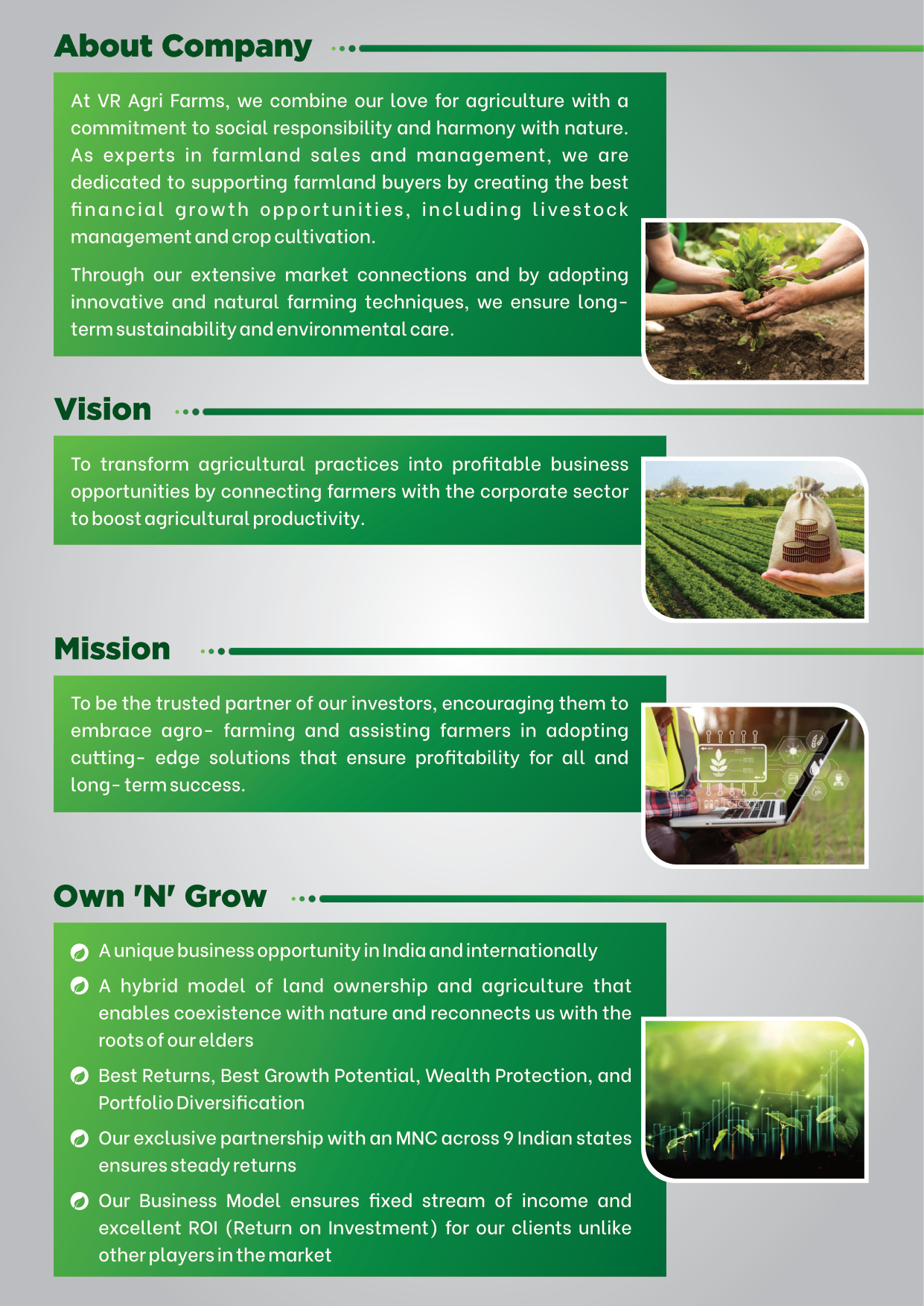 VR Agri Farms Brochure Page 2